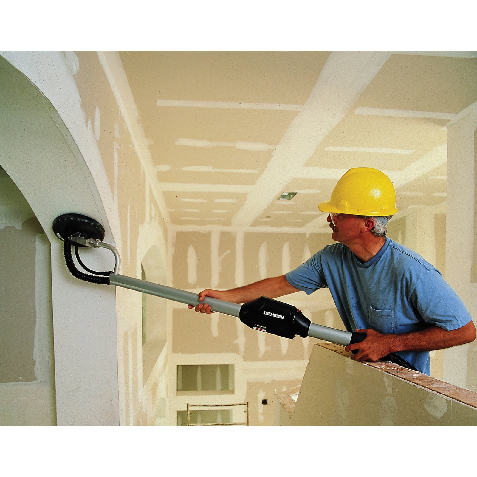 PORTER-CABLE 7800 Drywall Sander, Battery, 120 V, 8-7/8 in Pad/Disc, 1400 rpm No Load, Telescoping Handle