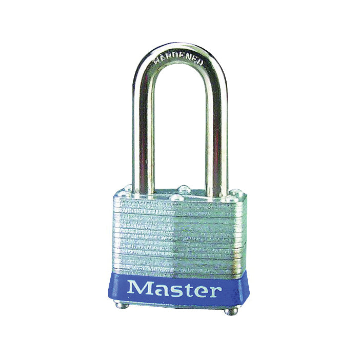 Master Lock 3UPLF Padlock, 9/32 in Dia Shackle, 1-1/2 in H Shackle, Steel Shackle, Steel Body, Laminated