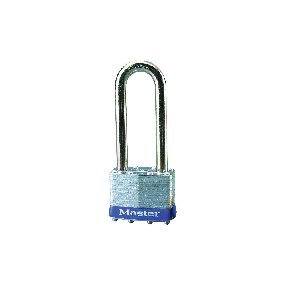 Master Lock 1UPLJ Padlock, 5/16 in Dia Shackle, 2-1/2 in H Shackle, Steel Shackle, Steel Body, Laminated