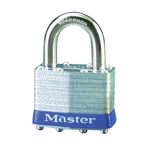 Master Lock 1UP Padlock, Open Shackle, 5/16 in Dia Shackle, 15/16 in H Shackle, Steel Shackle, Steel Body, Laminated