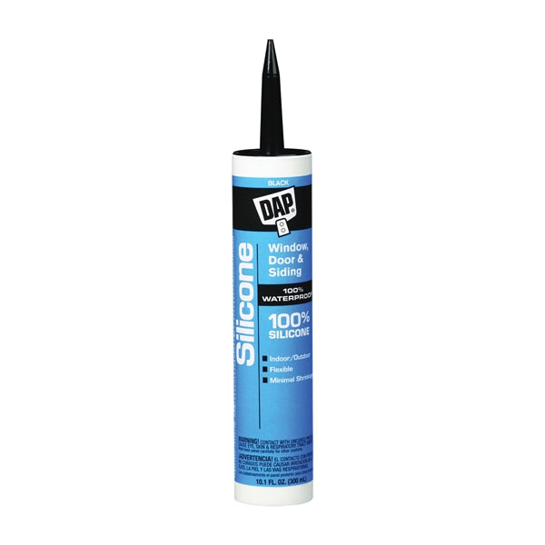 DAP 08642 Window and Door Sealant, Black, -40 to 400 deg F, 10.1 fl-oz Cartridge