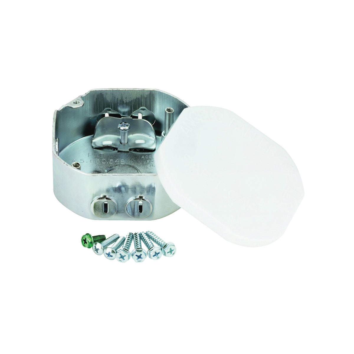 Westinghouse Saf-T-Box 0105000 Ceiling Fan Box, 3.62 in W, 1-1/2 in D, 3.62 in H, 3 -Knockout