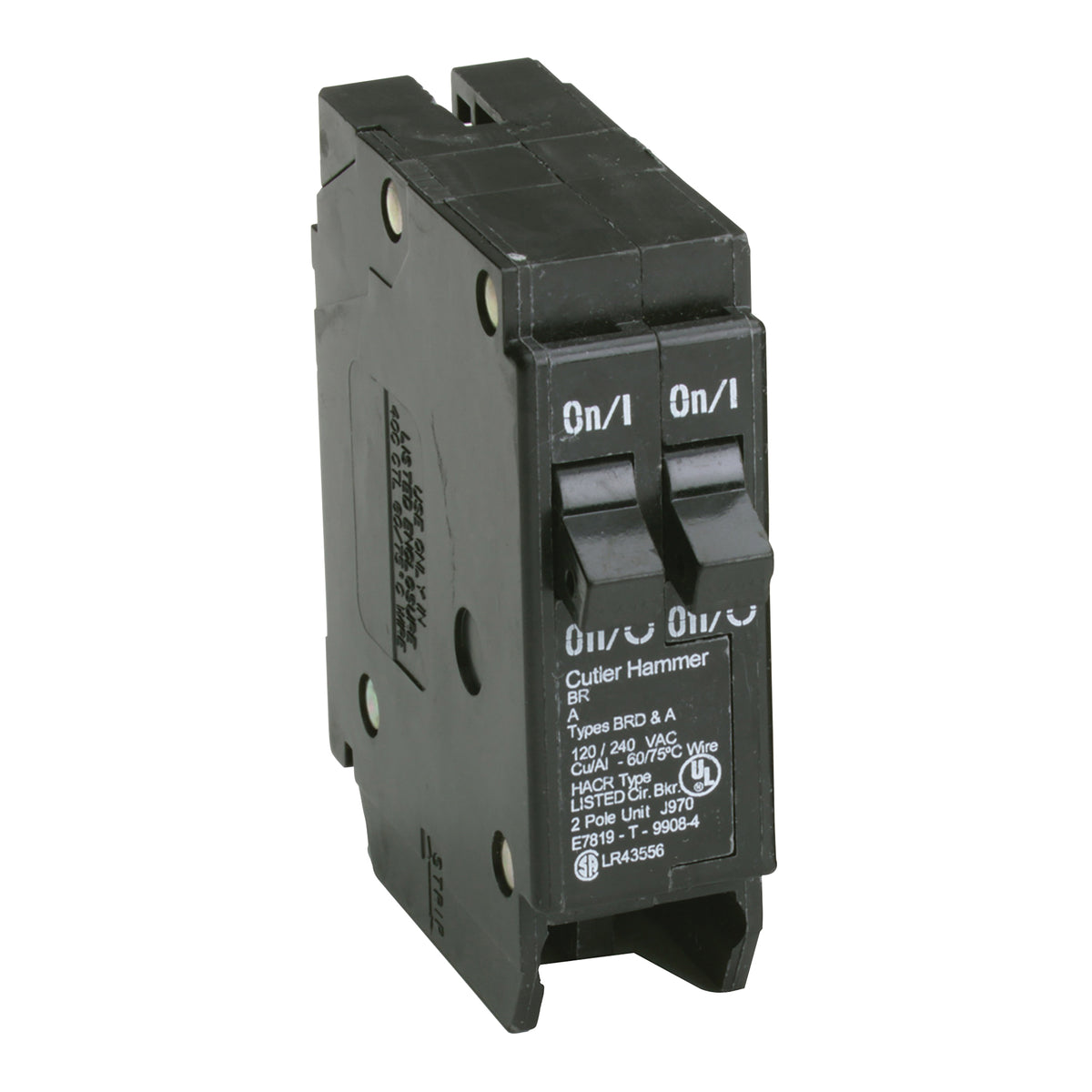 Cutler-Hammer BR2020 Circuit Breaker, Duplex, Type BR, 20 A, 2 -Pole, 120/240 V, Plug Mounting