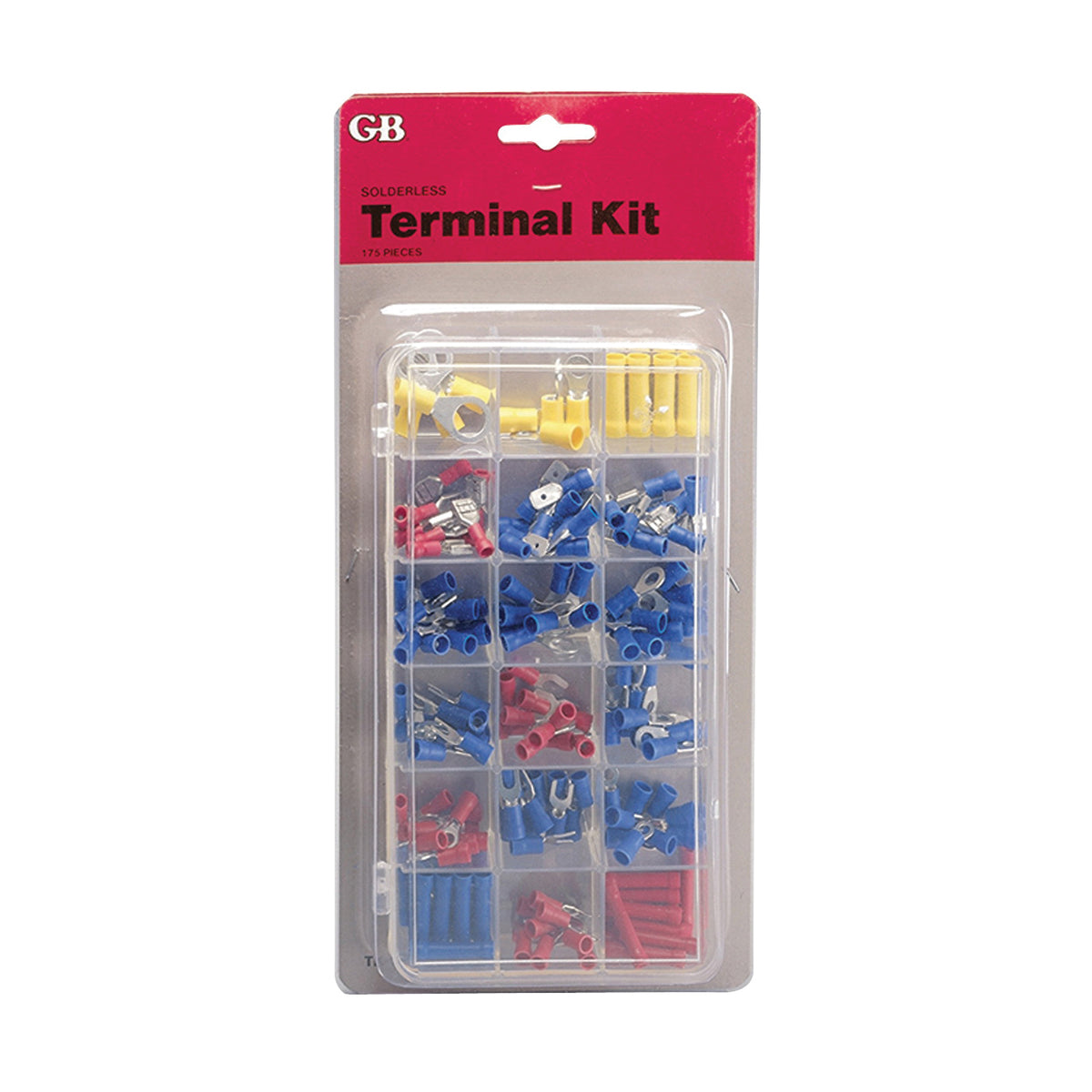 GB TK-175 Wire Connector/Terminal Kit, Solderless, Assorted, For: 22 to 10 AWG Wire, 175 -Piece