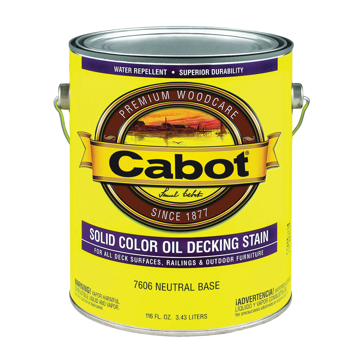 Cabot 140.0007606.007 Decking Stain, Opaque, Neutral Base, Liquid, 1 gal