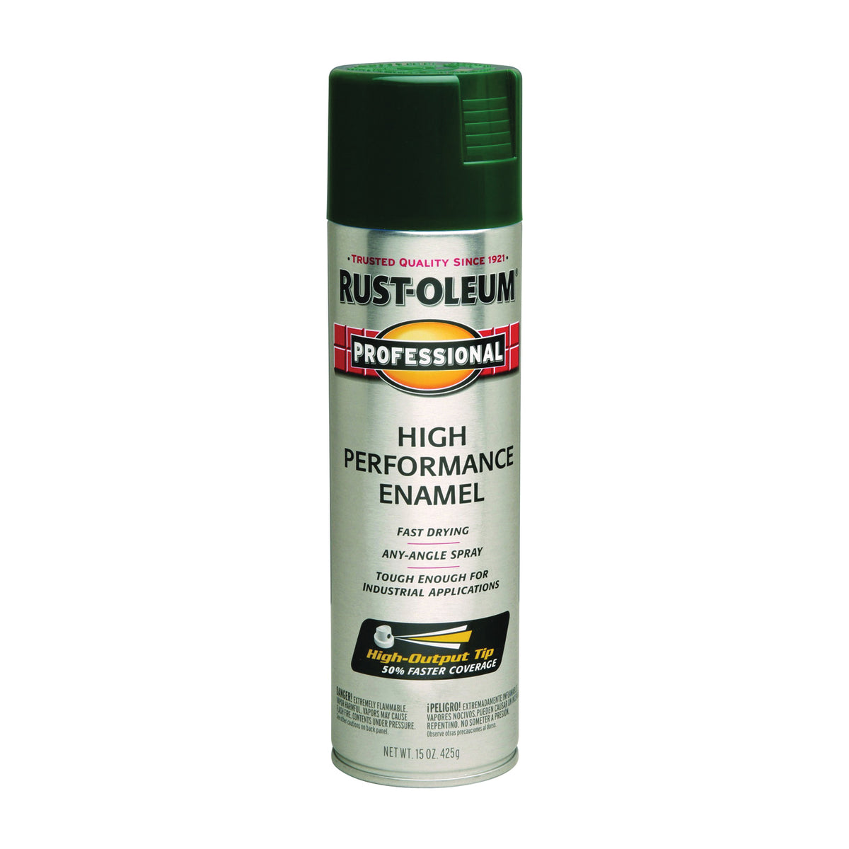 RUST-OLEUM 7538838 High Performance Enamel Spray Paint, Gloss, Hunter Green, 15 oz, Aerosol Can