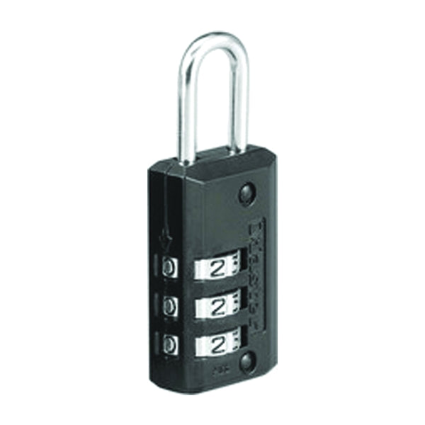 Master Lock 646T Padlock, 1/8 in Dia Shackle, 11/16 in H Shackle, Steel Shackle, Zinc Body, 13/16 in W Body