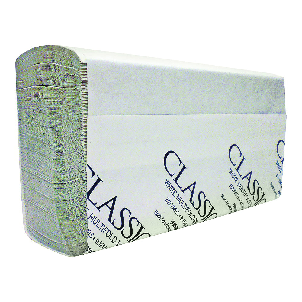 NORTH AMERICAN PAPER 891499 Towel, 9-1/2 in L, 9-1/4 in W, 1-Ply