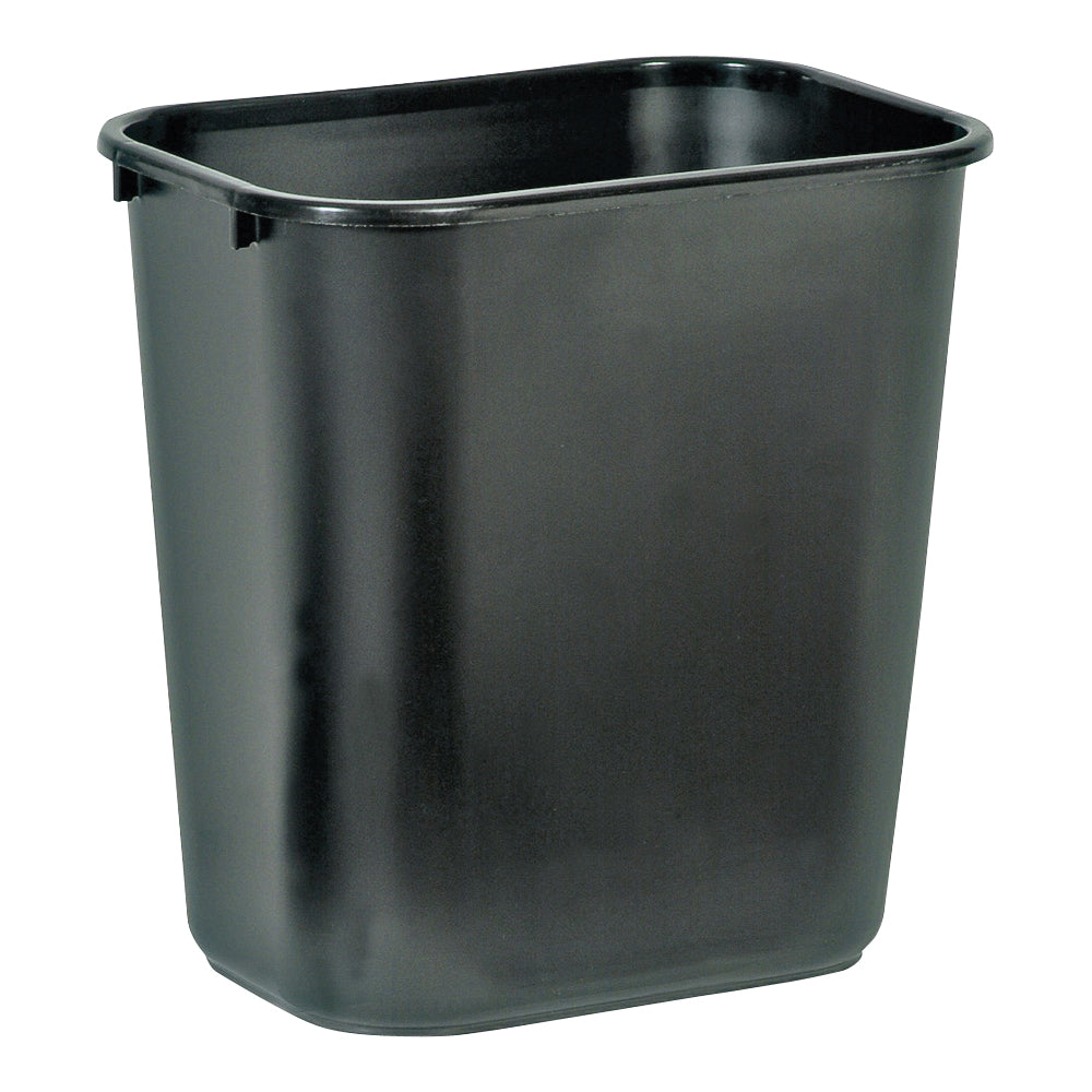 Rubbermaid 2956 295600BLA Waste Basket, 28.125 qt Capacity, LDPE, Black, 15 in H