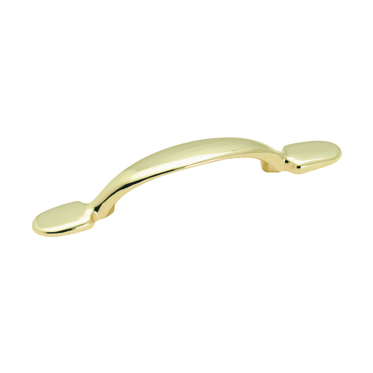 Amerock 252PB Cabinet Pull, 5-1/2 in L Handle, 1 in H Handle, 1 in Projection, Die-Cast Zinc, Polished Brass