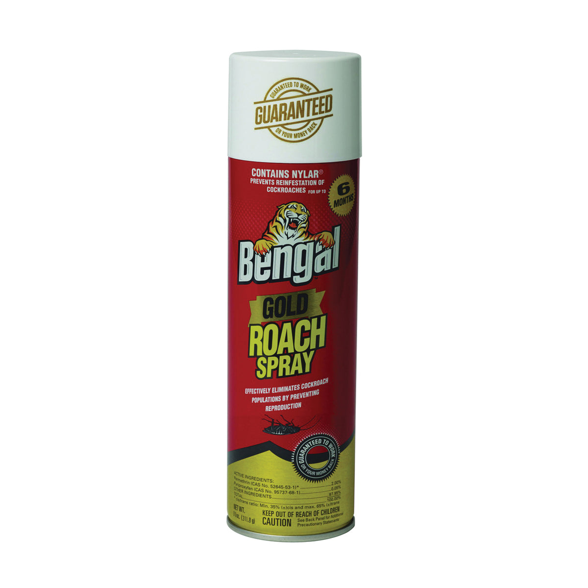 Bengal 92464 Roach Spray, Liquid, Spray Application, 11 oz Aerosol Can