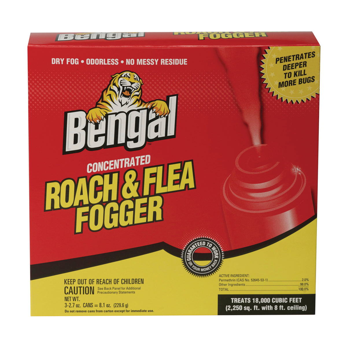 Bengal 55201 Roach and Flea Fogger, 18,000 cu-ft Coverage Area