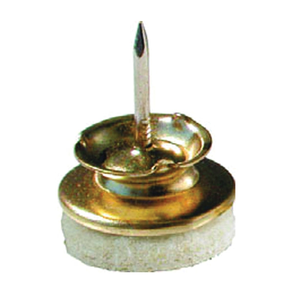 Shepherd Hardware 9938 Furniture Slide Glide, Brass, Almond