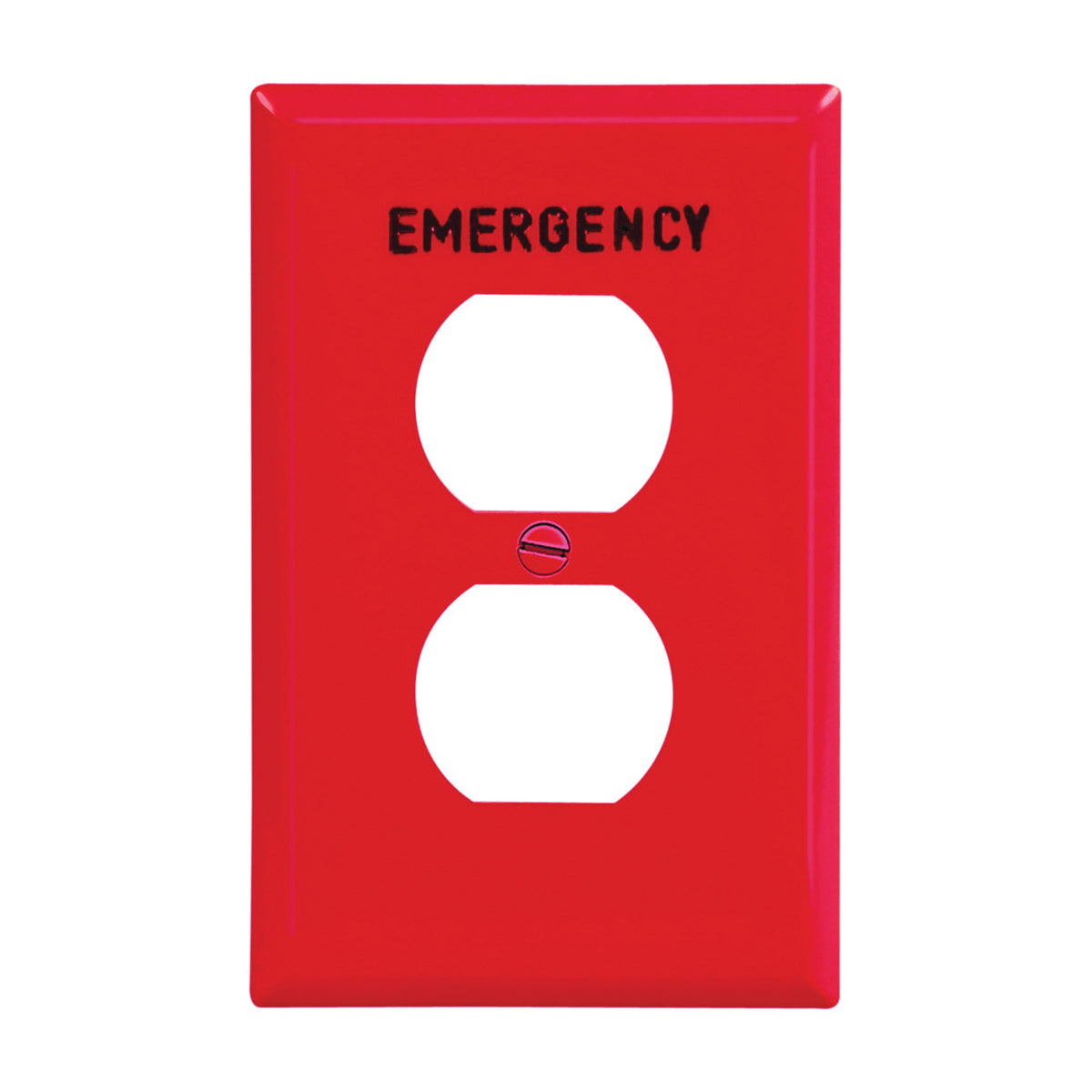 Eaton Wiring Devices PJ8EMRD Receptacle Wallplate, 4-1/2 in L, 2-3/4 in W, 1 -Gang, Polycarbonate, Red, High-Gloss