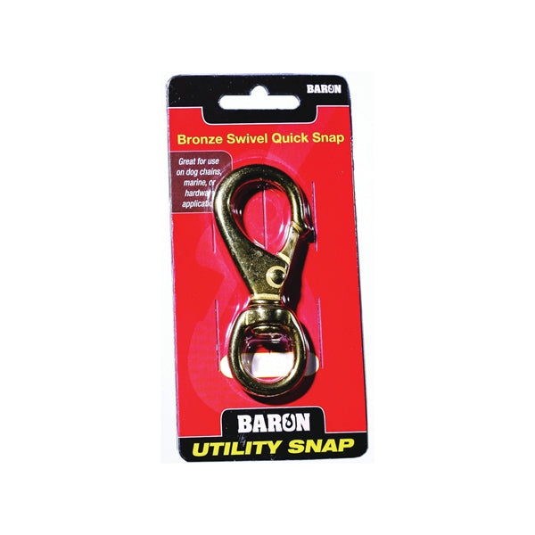 BARON C-251BT-3 Quick Snap, 198 lb Working Load, Solid Bronze, Polished