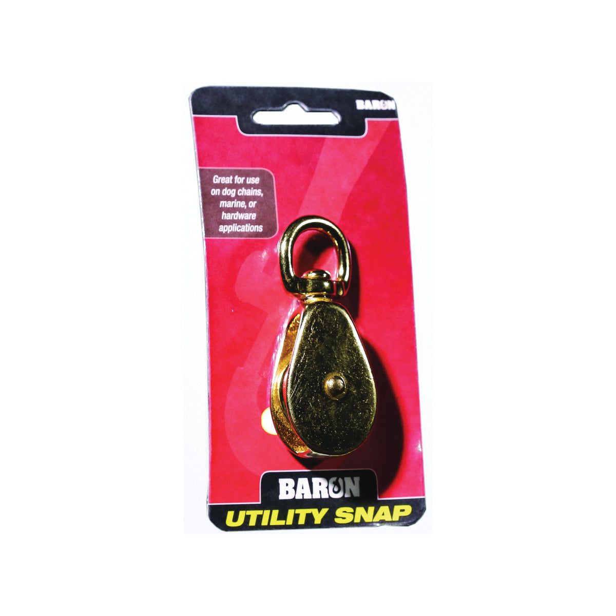 BARON C-0173B-2 Rope Pulley, 7/16 in Rope, 50 lb Working Load, 2 in Sheave, Nickel