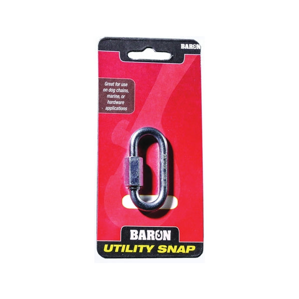 BARON C-7350T-1/8 Quick Link, 220 lb Working Load, Steel, Zinc