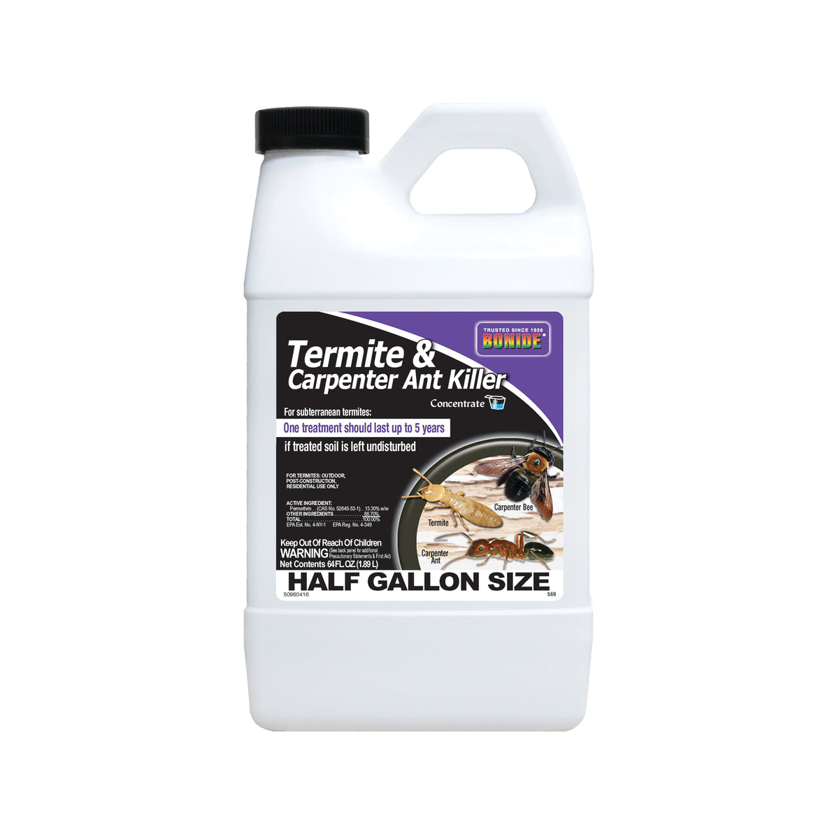 Bonide 569 Termite and Carpenter Ant Control, Liquid, 0.5 gal Can