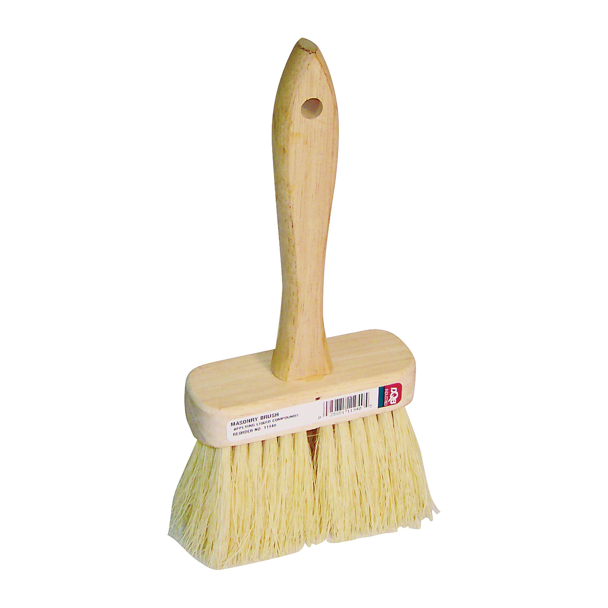 DQB E-Z Fit Series 11940 Masonry Brush, 4-3/4 in L Brush, Tampico Bristle, White Bristle