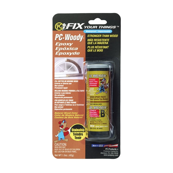 PROTECTIVE COATING PC-WOODY 1.5OZ Epoxy Adhesive, White, Paste, 1.5 oz Stick Pack