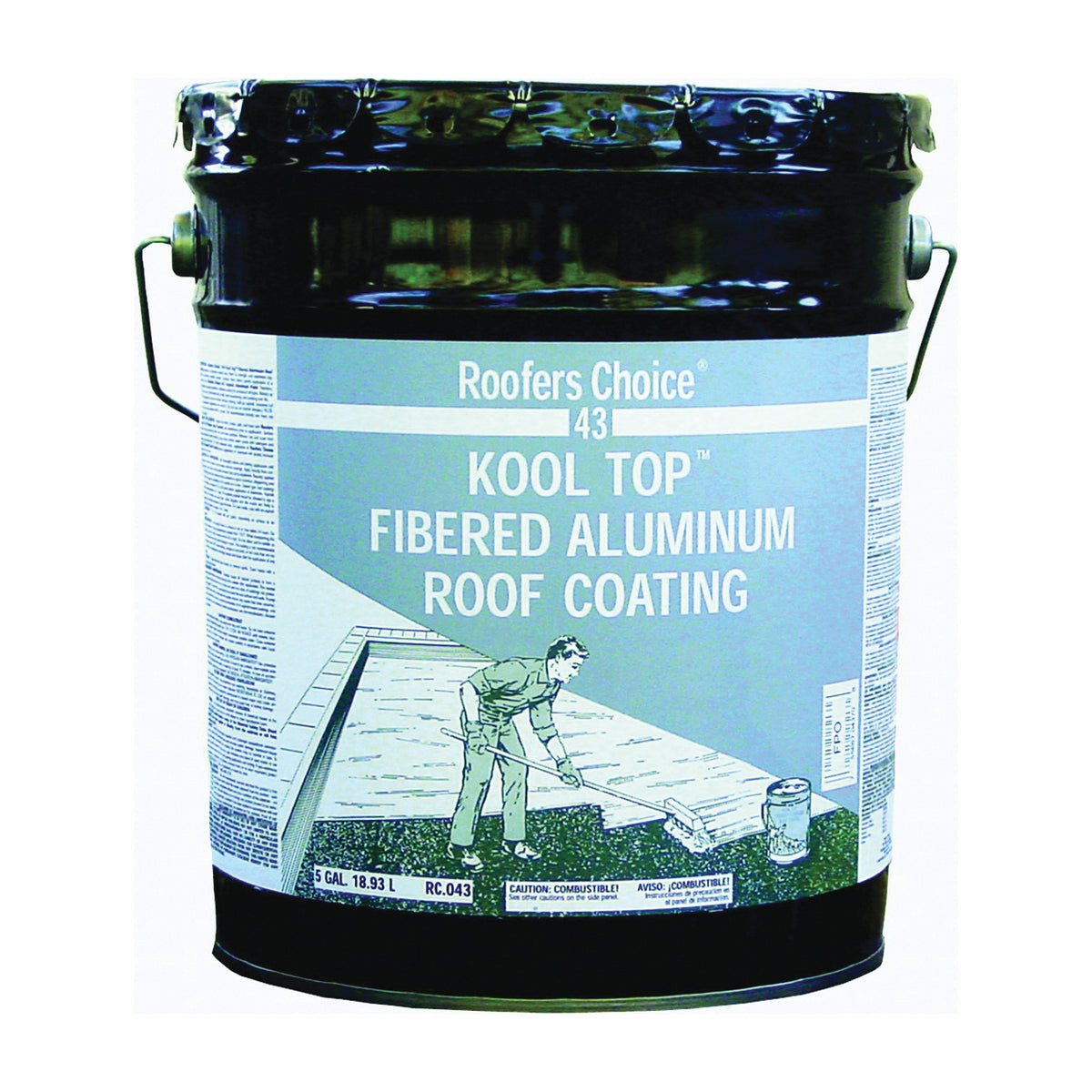 Henry Roofers Choice RC043070 Aluminum Roof Coating, Aluminum, 18.93 L Pail, Liquid