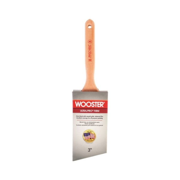 WOOSTER 4174-3 Paint Brush, 3 in W, 3-3/16 in L Bristle, Nylon/Polyester Bristle, Sash Handle