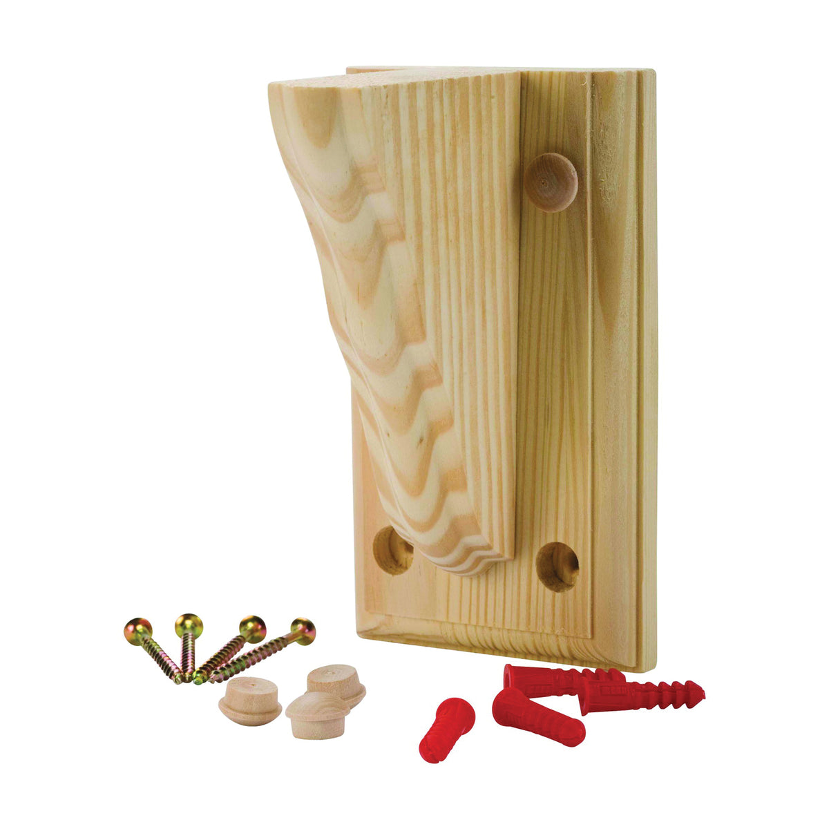 Waddell 1353 Shelf Bracket, Pine Wood, Natural