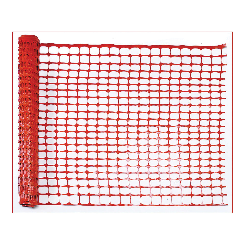 MUTUAL INDUSTRIES 14993-48 Safety Fence, 100 ft L, 1-1/4 x 4 in Mesh, Plastic, Orange