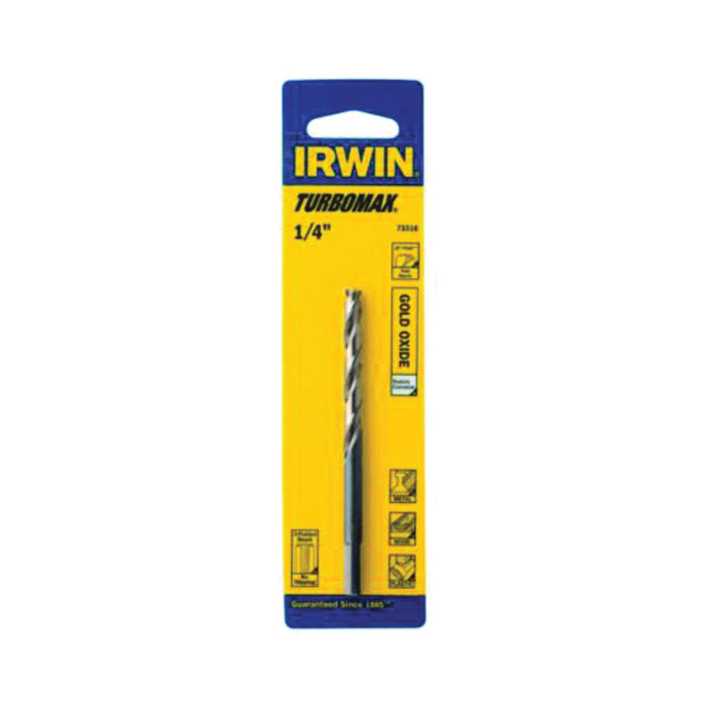 IRWIN 73317 Jobber Drill Bit, 17/64 in Dia, 4-1/8 in OAL, Spiral Flute, 17/64 in Dia Shank, 3-Flat Shank