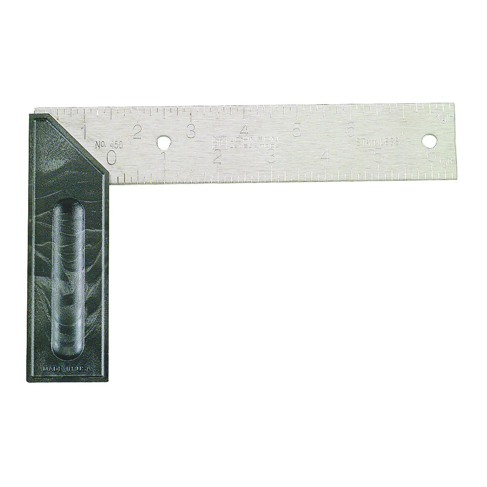 Johnson 450 Tri-Miter Square, Stainless Steel, 8 in L