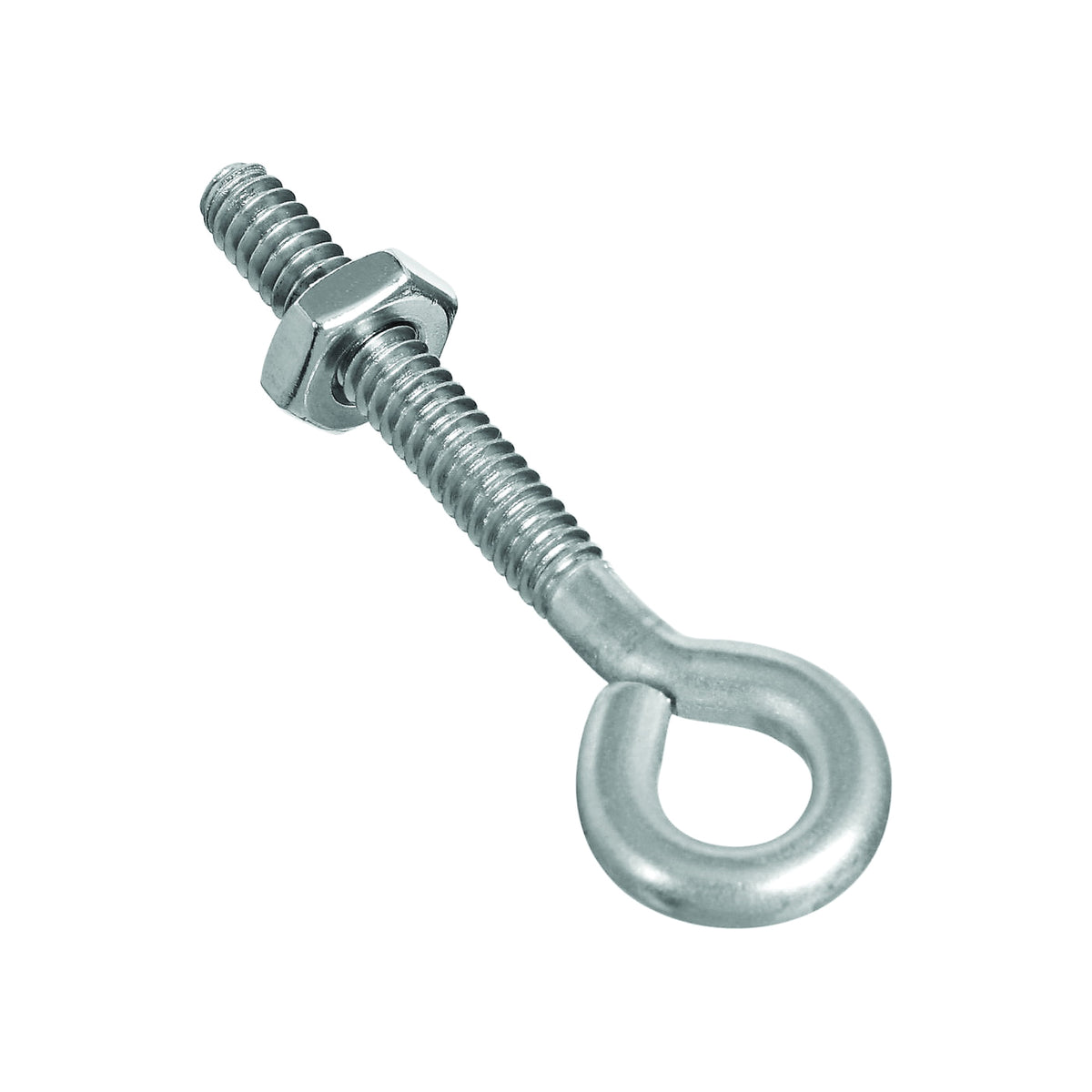 National Hardware N221-564 Eye Bolt, #10-24 Thread, 1-1/4 in L Thread, 0.28 in ID Dia Eye, 1.41 in L Shank