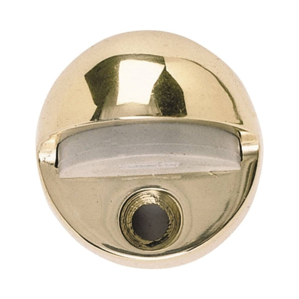 Stanley Hardware 804115 Door Stop, 1-13/16 in Dia Base, Solid Brass, Brass