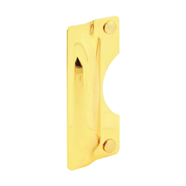 Defender Security U 9502 Entry Door Latch Shield, 7 in L, 3 in W, Steel, Brass
