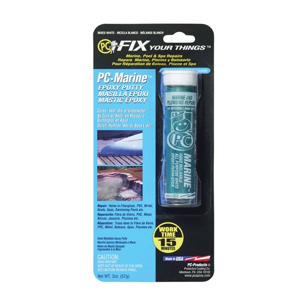 PROTECTIVE COATING PC-MARINE 025567 Epoxy Putty, Green, Solid, 2 oz Cylinder