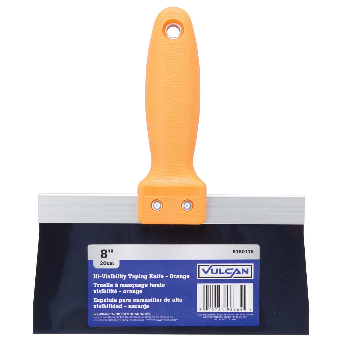 Vulcan 37001O3L Knife, 3-1/4 in W Blade, 8 in L Blade, Steel Blade, Flexible Tapered Blade, Ergonomic Handle