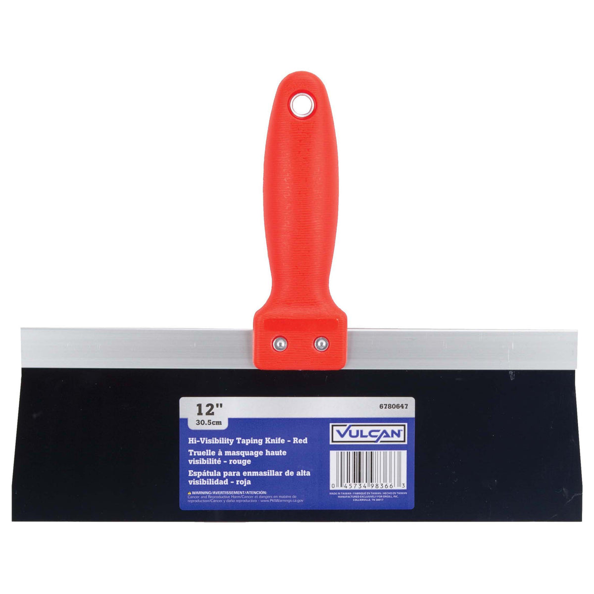 Vulcan 37003R3L Knife, 3-1/4 in W Blade, 12 in L Blade, Steel Blade, Flexible Tapered Blade, Ergonomic Handle