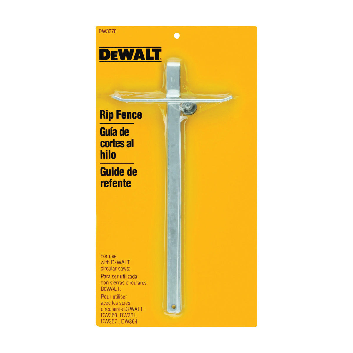 DeWALT DW3278 Rip Fence, 12-1/2 in L, 5-3/8 in W, Steel