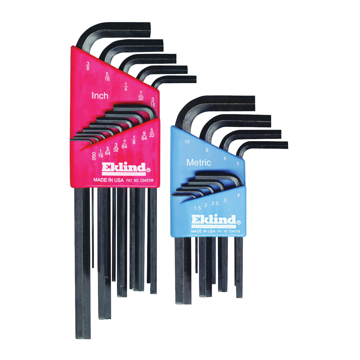 Eklind 10022 Hex Key Combo Set, 22-Piece, Steel, Black