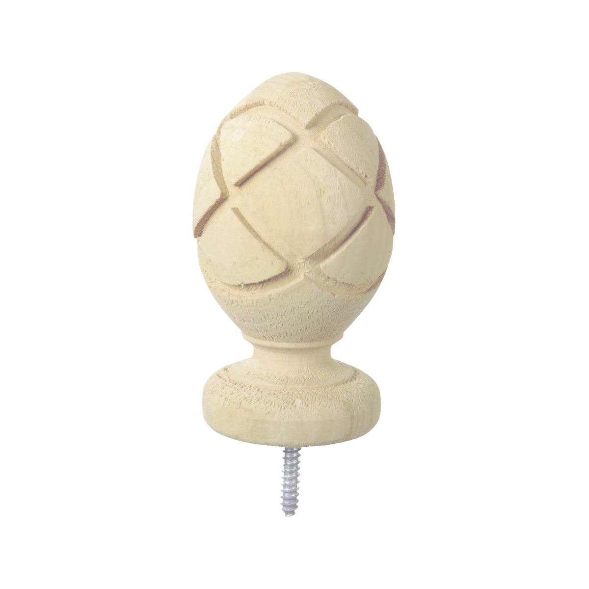 UFP 106092 Post Top, 6-1/4 in H, Pineapple, Pine, White