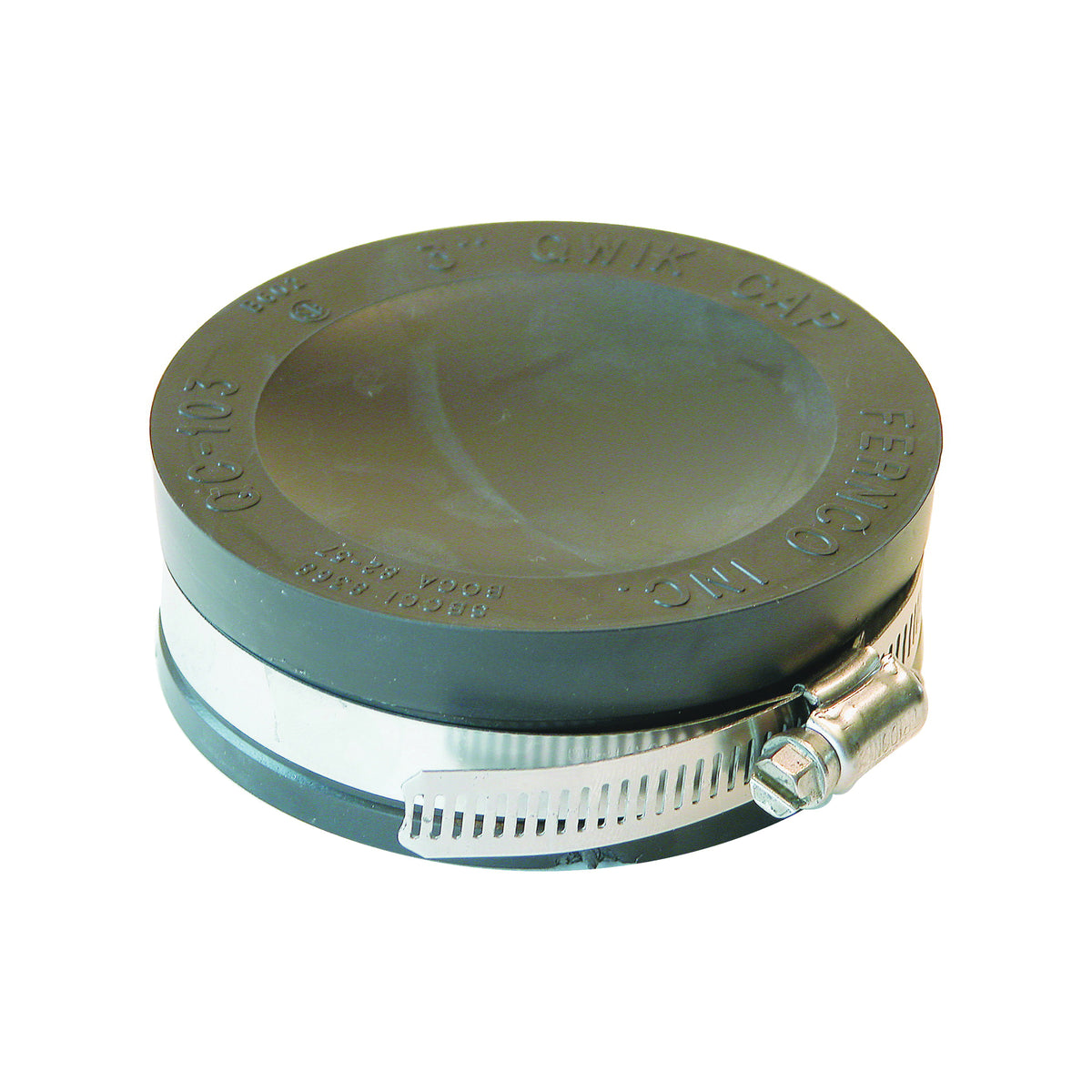 FERNCO QC-103 Pipe Cap, 3 in Connection, Slip, PVC