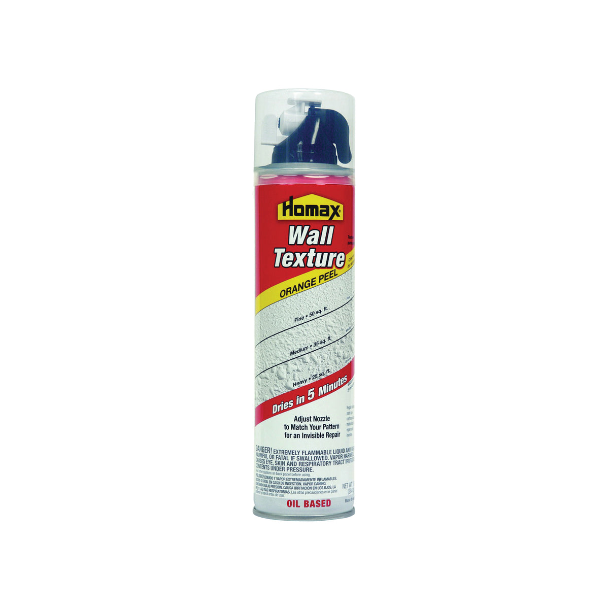 Homax 4050-06 Wall Texture, Liquid, Pungent Hydrocarbon, White, 10 oz Aerosol Can