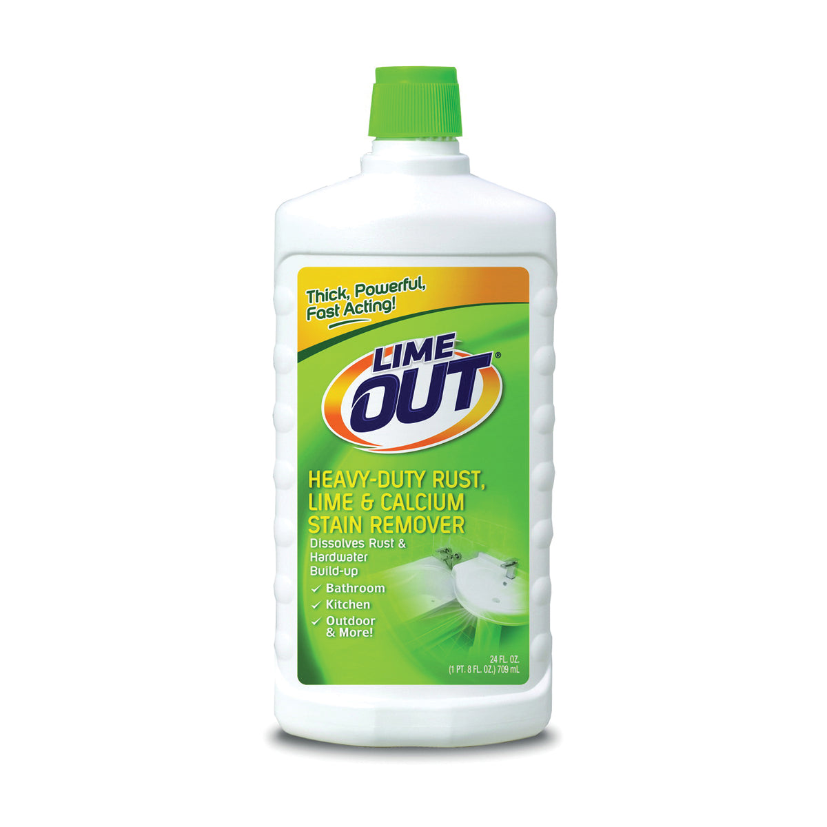 LIME OUT AO06N Stain Remover, 24 oz, Liquid, Lime, Blue