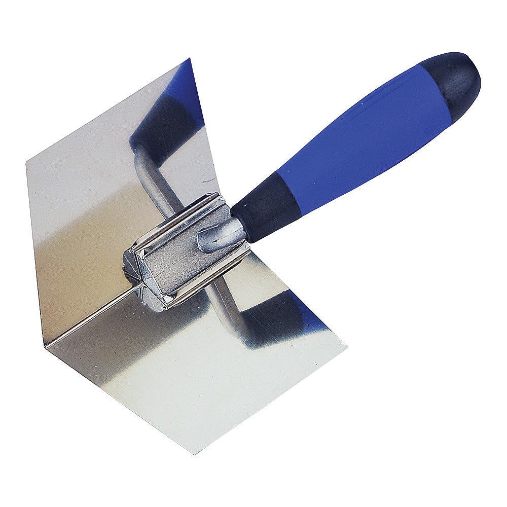 Vulcan 16460-ESH3L Drywall Corner Trowel, 3.5 in W Blade, 4.25 in L Blade, Ergonomic Soft Handle, PP/TPR Handle