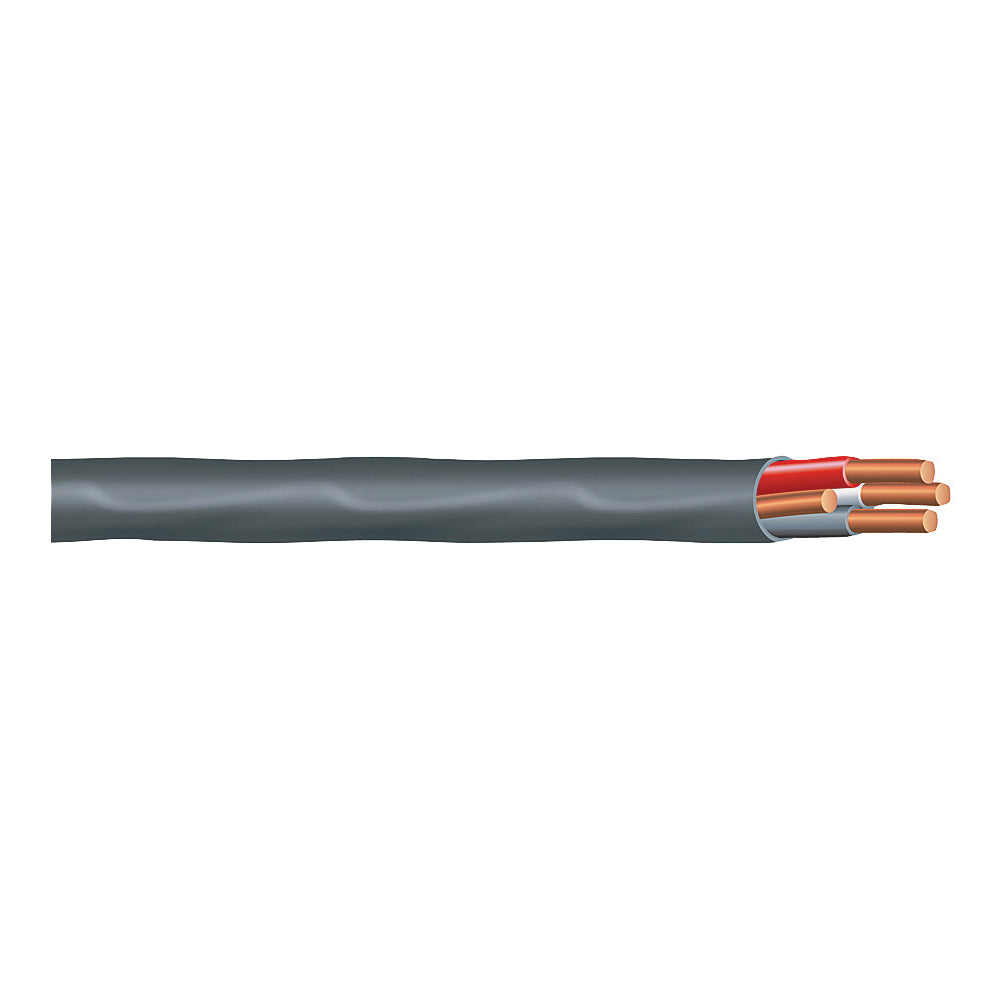 Southwire 8/3NM-W/GX500 Sheathed Cable, 8 AWG Wire, 3 -Conductor, 500 ft L, Copper Conductor, PVC Insulation