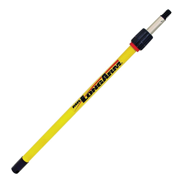 Mr. LongArm Pro-Pole 3208 Extension Pole, 1-1/16 in Dia, 4.2 to 7.8 ft L, Aluminum, Fiberglass Handle
