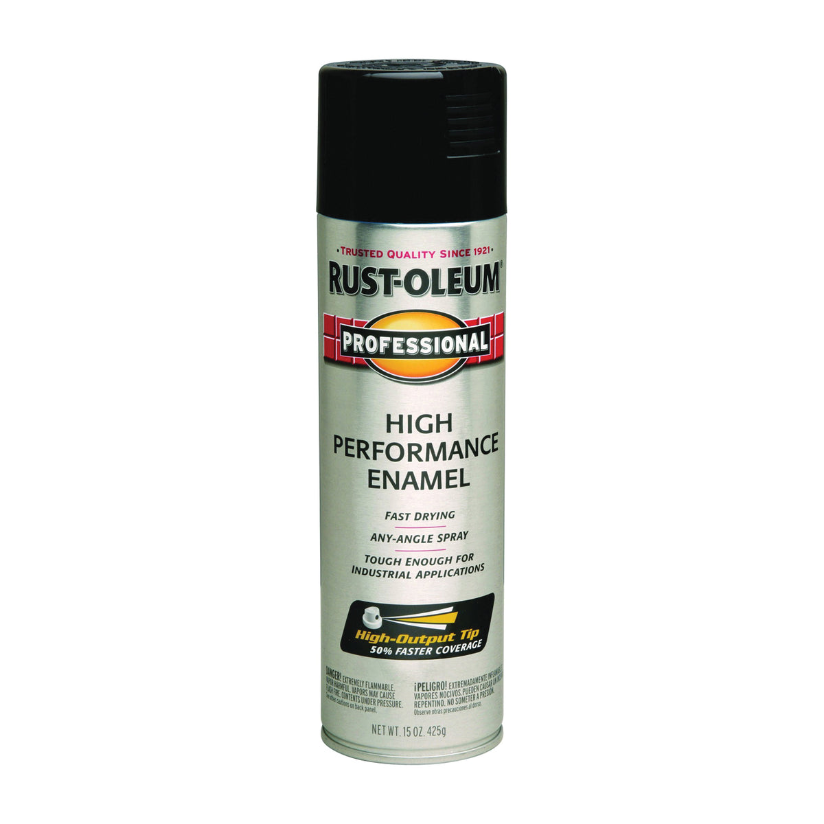 RUST-OLEUM 7579838 High Performance Enamel Spray Paint, Gloss, Black, 15 oz, Aerosol Can