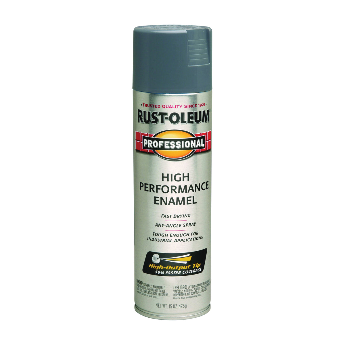 RUST-OLEUM 7587838 High Performance Enamel Spray Paint, Gloss, Dark Machine Gray, 15 oz, Aerosol Can