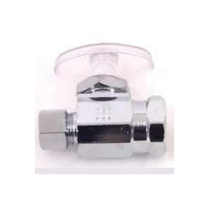 Plumb Pak PP20052LF Shut-Off Valve, 3/8 x 3/8 in Connection, FIP x Compression, Brass Body