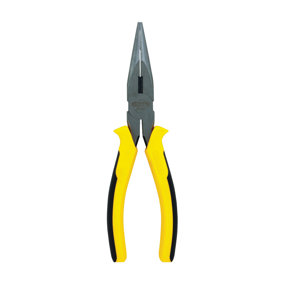 STANLEY 84-032 Nose Plier, 8 in OAL, Black/Yellow Handle, Ergonomic Handle, 15/16 in W Jaw, 2-29/64 in L Jaw