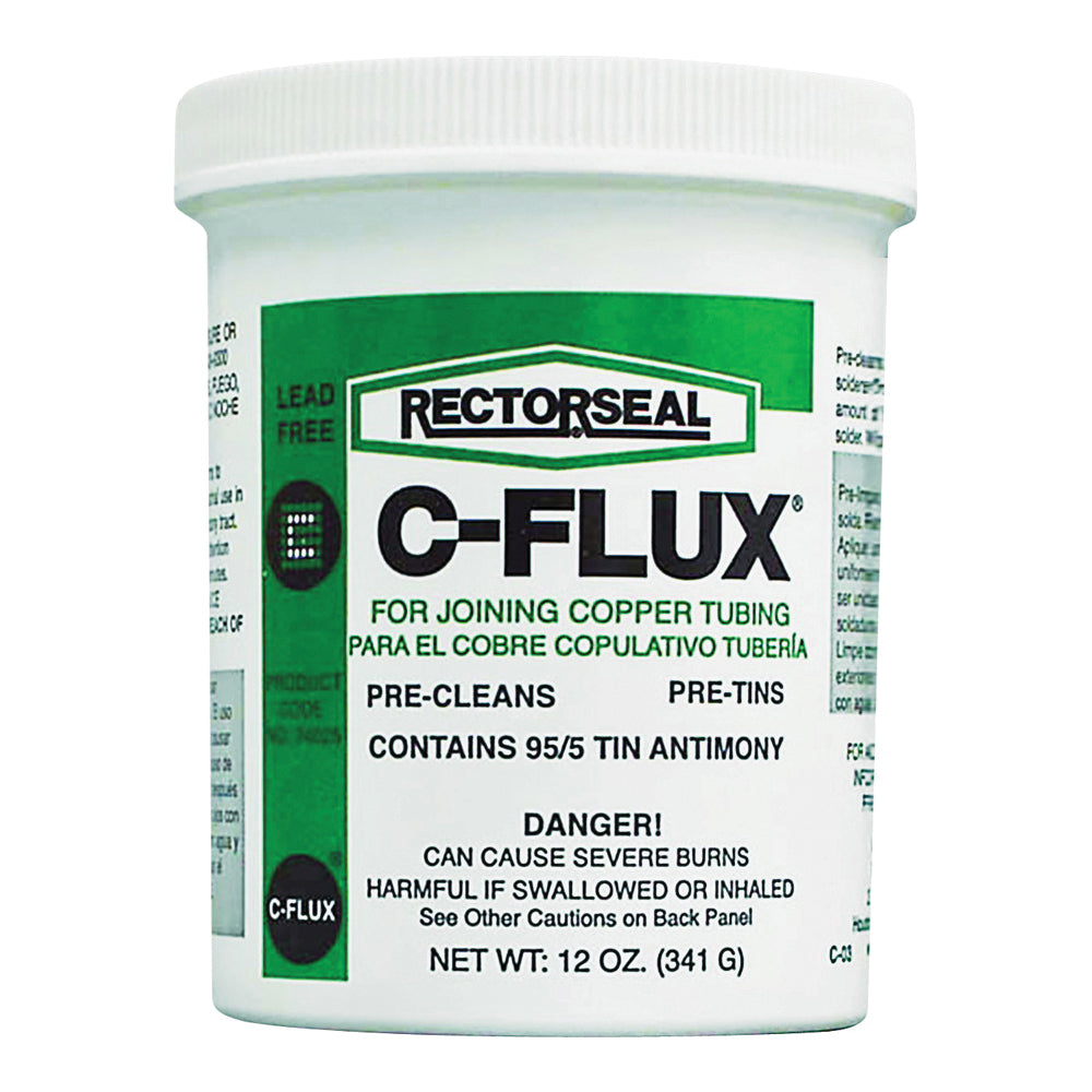 RECTORSEAL C-Flux Series 74025 Soft Soldering Flux, 12 oz, Paste, Gray